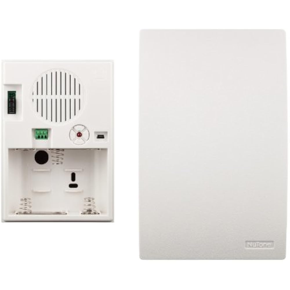 NuTone LA600WH Universal Wired/Wireless MP3 Doorbell Mechanism, White