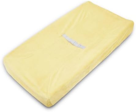 TL Care Heavenly Soft Chenille Fitted Contoured Changing Pad Cover Maize
