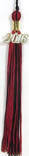 Graduation Tassels with 2016 Year Charm (Black and Red)