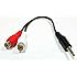 Hometheatre 3.5mm Male to 2 RCA Female Splitter Cable (6-Inch)