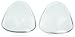 Evalley Transparent/Nude Silicone Bra and Bikini Gel Inserts for Summer Waterproof Silicone Triangle Push-up Breast Pads Swimsuit and Bra Inserts Enhancement Falsies Bikini Pads (Transparent)