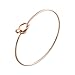 SENFAI Personally Simple Knot Open Bangles Bracelet Tie the Knot Bridesmaid Gift Cuff Bracelet (rose gold plated)
