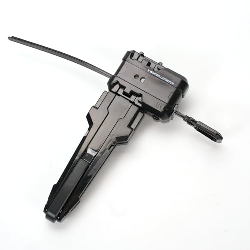 X Winder Launcher, with X Grip for Easy Control,Battling Gyro Accessories(Black)