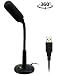 USB Computer Microphone,PC Microphone Plug & Play Home Studio Microphone for Desktop/Laptop/Notebook,Recording for YouTube,Podcasting,Gaming,Online Chatting,Black