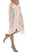 ChinFun Women's Ruffle Sarongs Cover Up Beach Wrap Slit Skirts Bathing Suit Shawl Semi-Sheer Swimwear Solid White