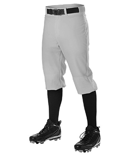 Alleson Athletic Alleson Men's Knicker Baseball Pant,Gray,Medium