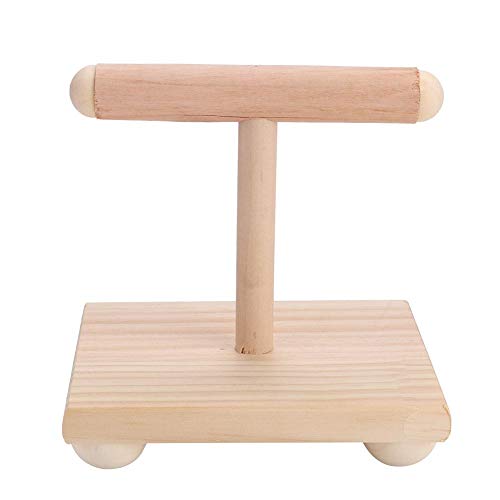 HEEPDD Bird Perch, Parrot Toy T Shaped Wooden Perch Cage Tabletop Training Stand Play Toys for Parrots Budgies Parakeet Cockatiel Cockatoo Conure Lovebird