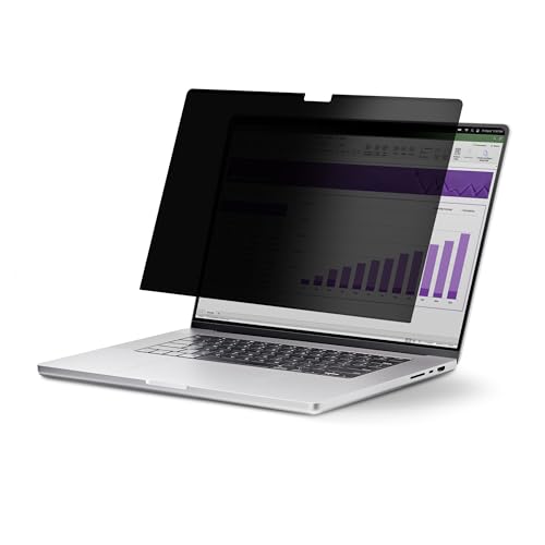 StarTech.com 14,1 Zoll 16:10 Touch Laptop Sichtschutz, Sichtschutzfolie, Notebook Blickschutzfilter/Blaulichtfilter, Flip-Up
