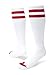 Red Lion Old School Classic Two Stripe Athletic Socks ( White / Red - Large )