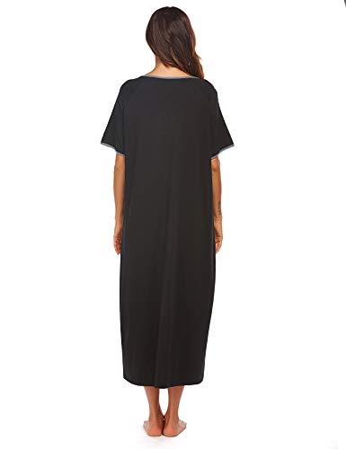 4 Ekouaer+Zipper+Housecoat+Pockets+Loungewear