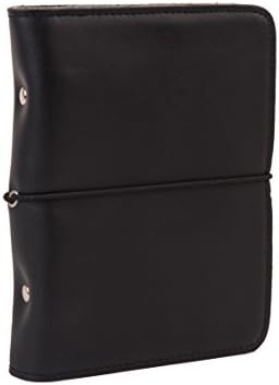 Dwellbee Leather Journal with Elastic Closure (Buffalo Leather, Black)