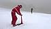 WinterFun Durable, Sturdy Snow Scooter with Snowboard-Type Base,Easy Grip Handle,Fold-up Snowboard Kick-Scooter for Use on Snow and Grass,1pcBlue