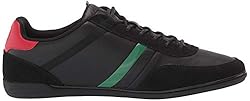 Lacoste Mens Giron Sneaker, Black/Red, 10.5 US