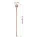 Canomo 2 Pair Wood Mallets Percussion Sticks for Energy Chime, Xylophone, Wood Block, and Bells, 8 Inch Long