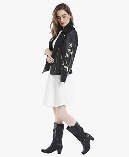 dj & c by fbb floral embroidered biker jacket