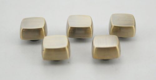 5 pcs.Brushed Brass Flat Head Square Screwback Studs Leathercraft Findings. SCBB0805