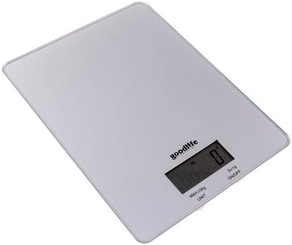 GoodLifeProducts Digital Kitchen Food Weighing Scale, Capacity 0.1oz - 11lb, Weighs In Oz/lb/gm/kg, High Precision, Easy Clean Stainless Surface, 3 Minute Auto Shut Off, Battery Incld, Silver