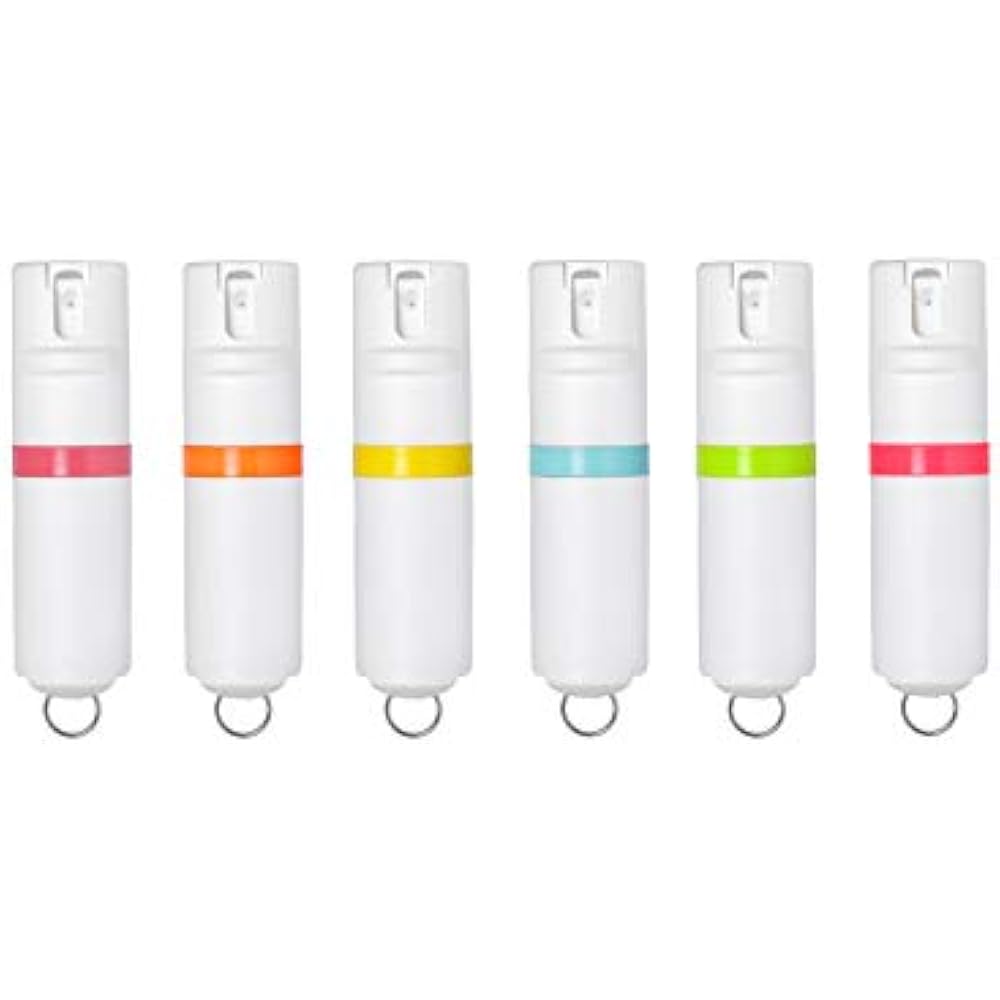 POM White Pepper Spray Keychain Model Maximum Strength Self Defense