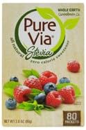 PureVia Stevia All Natural Zero Calorie Sweetener -- 80 Packets, 2.8-Ounce