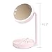 Lighted Makeup Mirror | Vanity Mirror LED Lighted | Cosmetic Mirror LED Lighted | Desk makeup lamp by Syrinx (Pink)