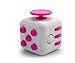 Muggle Shop Fidget Toy Cube Relieves Stress and Anxiety for Children and Adults, White/Pink