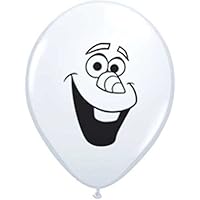 Single Source Party Supplies 5" Frozen Olaf Face White Balloons - Bag of 10