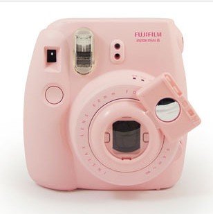 [Fujifilm Instax Mini 7s Mini 8 Selfie Lens] -- CAIUL Camera Style Instax Close Up Lens with Self-portrait Mirror For Fujifilm Instax Mini 8 mini 7s Camera and Polaroid 300 (Pink)