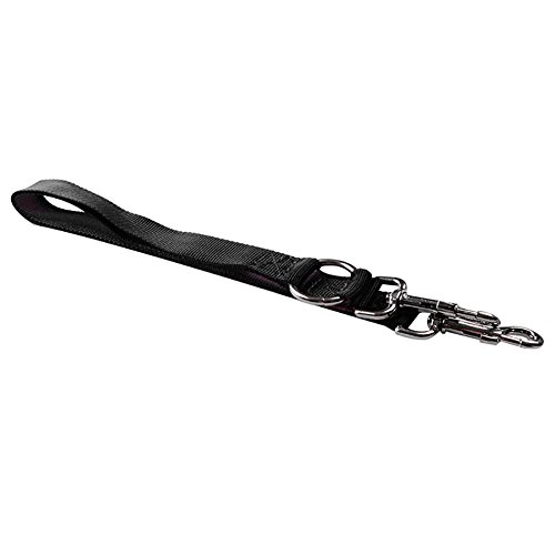 THAWxe Dual Lines Traction Rope, Durable High Tenacity Dual Lines Extension Traction Rope Pet Walking Lead Leash - Black