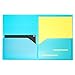 Youngever 6 Pack Heavy Duty Plastic Two Pocket Folders, Rainbow Colors, 2 Pocket Folders