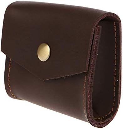 LC Earphones Airpod Leather Pouch Thick Protective Travel Worry Free Case (Dark Brown)