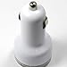New Dual USB Car Charger for iPad iPhone 4 White