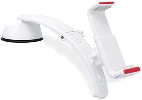Extendable Cell Phone 360 Rotating Extend Car Mount Bracket Holder Sucker Stand - White