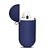 LIKDAY AirPods Case with Strap Protective Silicone Cover with Carabiner for Apple Airpods Accessories (Midnight Blue)