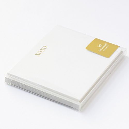 Gold Foil Notecard Stationery Set - Boxed Set of 10 cards - Choice of Envelope Color