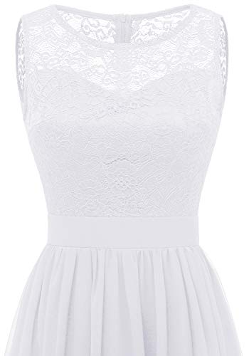 Aupuls avondjurk basic chiffon kanten mouwloos bruidsmeisjesjurken vloerlengte - Image 6