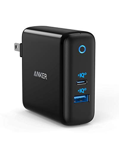 USB C Charger, Anker 60W PIQ 3.0 & GaN Tech Dual Port Charger, PowerPort Atom III (2 Ports) Travel Charger with a 45W USB C Port, for USB-C Laptops, MacBook, iPad Pro, iPhone, Galaxy, Pixel and More