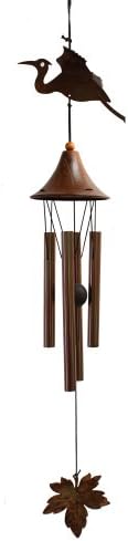 Jade Garden 3810257 Crane Metal Wind Chime