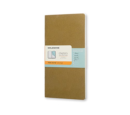 Moleskine Chapters Journal, Slim Large, Ruled, Tawny Olive, Soft Cover (4.5 x 8.25)