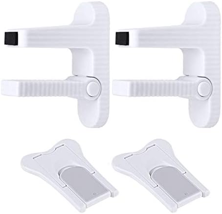 Venhoo Door Lever Lock (2 Pack) for Child Safety, Baby Pets Cat Dog Proof Gate Handles Locks with 3M Adhesive-Child Safety Locks