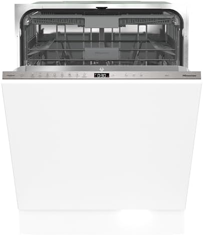 Hisense hv673b60 - máquina de lavar louça 60cm, embutida, classe b, capacidade 16, conectividade wifi, 3 níveis de lavagem, entrada de água quente, lavagem rápida de 15', integrável
