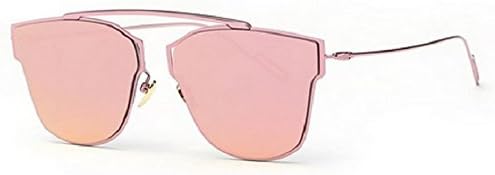 AEVOGUE Women's Sunglasses Metal Frame Reflective Coating Mirror Flat Panel Lens Brand Designer Sun Glasses