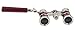 OPO Opera Theater Horse Racing Glasses Binocular Telescope with Handle (Red with Silver Trim) 3X25