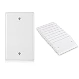 Cable Matters UL Listed 10-Pack Single-Gang Blank Wall Plate Cover in White