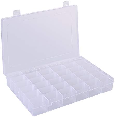 Gospire ジュエリーボックス ジュエリー収納 アクセサリー収納 ビーズ収納 オーガナイザー 36分割 透明 プラスチック 収納 小物入れ 着脱式の仕切り付き