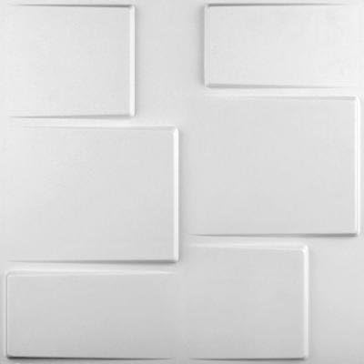 27 sq. ft. of 19.6 in. x 19.6 in. x 1 in. Off-White Plant Fibers Glue-On Wainscot Wall Panels (10-Pack)
