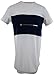 Mens Tall Long T Shirts and Hoodies with Zippers and Designs (Many Styles to Choose from) (M, White/Navy)