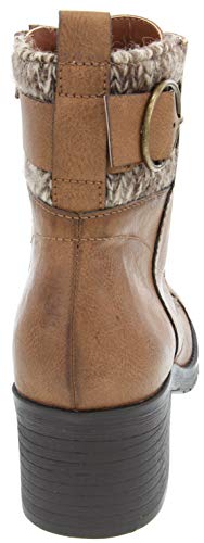 Sugar Women's Kiki Dress Block Heel Ankle Boot Ladies Side Zipper Bootie Brown w/Sweater 10 - Thumbnail 2