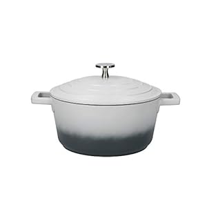 MasterClass Small Casserole Dish with Lid, Lightweight Cast Aluminium, Induction Hob and Oven Safe, Grey Ombre, 2.5…