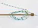 Malibu Mist Mini Ladder Glitz Ribbon Yarn - Turquoise Blue Green Gold with Silver Metallic Sparkle 50 Gram