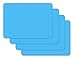 gasare, Silicone Placemats, Kids Placemats, Non-slip, Waterproof, Flexible, Thicker, for Dining Tables, Size 16 x 12, Set of 4, Blue